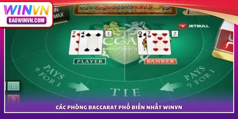 Baccarat WINVN – Sảnh cược hấp dẫn với dealer xinh đẹp Các phòng Baccarat phổ biến nhất WINVN